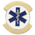 1-1/16 Inch Enameled Paramedic Insignia with Flat Plain Gold Bars Lapel Pin-Brooches & Lapel Pins-Lapel Pin Corner