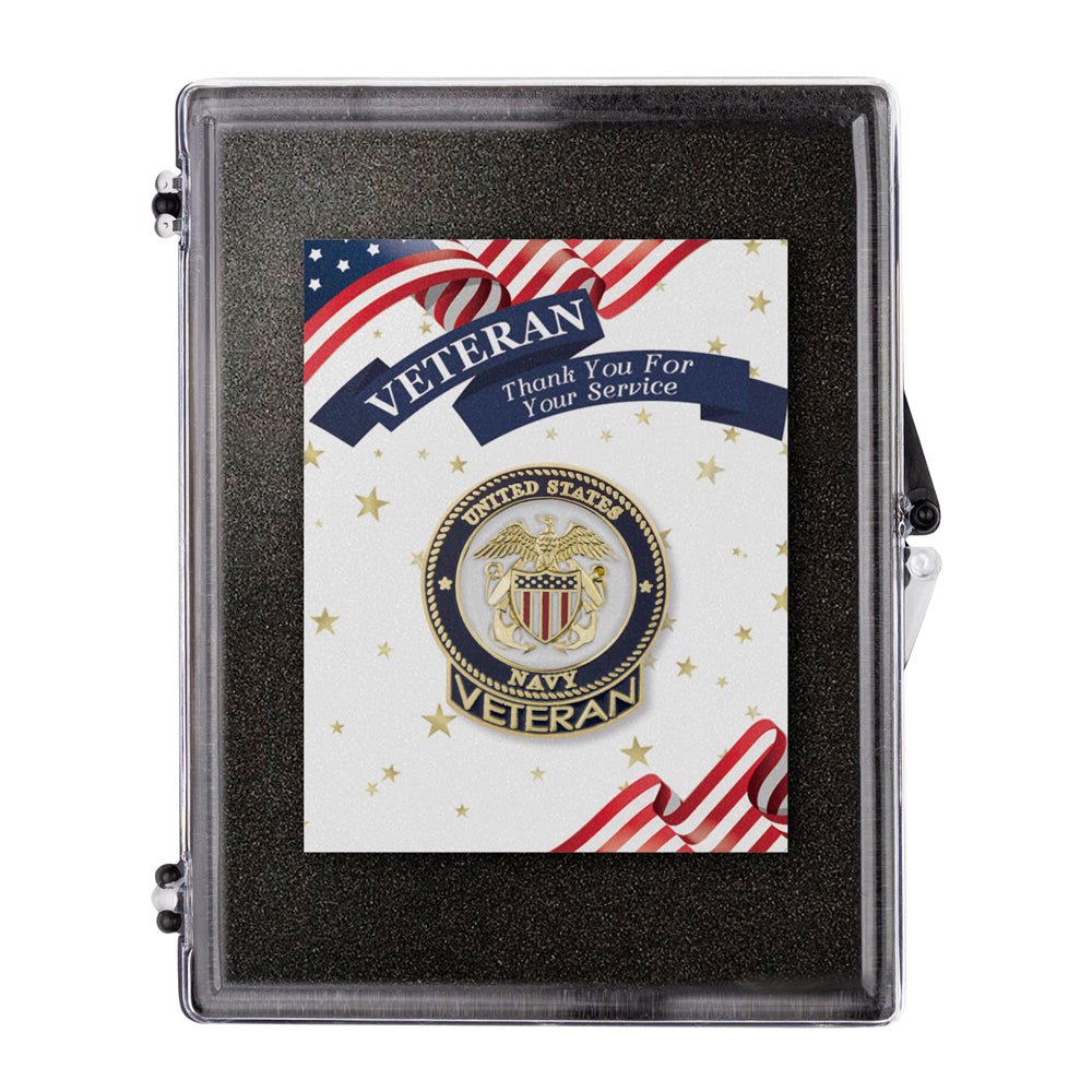 1-1/16 x 15/16 Inch U.S. Navy Veteran Lapel Pin (Old Style)-Brooches & Lapel Pins-Lapel Pin Corner
