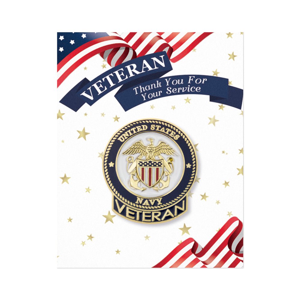 1-1/16 x 15/16 Inch U.S. Navy Veteran Lapel Pin (Old Style)-Brooches & Lapel Pins-Lapel Pin Corner