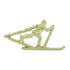 1-1/2 Inch Gold Cross Country Ski Chenille Pin-Brooches & Lapel Pins-Lapel Pin Corner