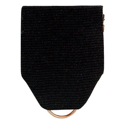 1-1/2 x 1-3/8 Inch Black Pin Back Ribbon-Brooches & Lapel Pins-Lapel Pin Corner