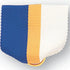 1-1/2 x 1-3/8 Inch Blue, Gold, and White Pin Back Ribbon-Brooches & Lapel Pins-Lapel Pin Corner