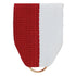 1-1/2 x 1-3/8 Inch Maroon and White Pin Back Ribbon-Brooches & Lapel Pins-Lapel Pin Corner