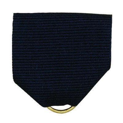 1-1/2 x 1-3/8 Inch Navy Blue Pin Back Ribbon-Brooches & Lapel Pins-Lapel Pin Corner