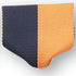 1-1/2 x 1-3/8 Inch Navy Blue and Gold Pin Back Ribbon-Brooches & Lapel Pins-Lapel Pin Corner