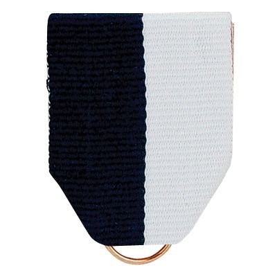 1-1/2 x 1-3/8 Inch Navy Blue and White Pin Pack Ribbon-Brooches & Lapel Pins-Lapel Pin Corner