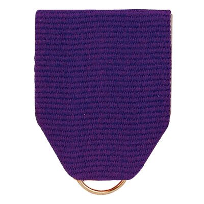 1-1/2 x 1-3/8 Inch Purple Pin Back Ribbon-Brooches & Lapel Pins-Lapel Pin Corner