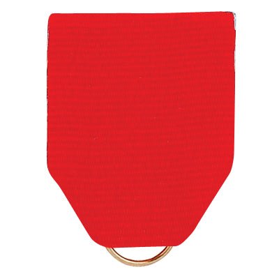 1-1/2 x 1-3/8 Inch Red Pin Back Ribbon-Brooches & Lapel Pins-Lapel Pin Corner