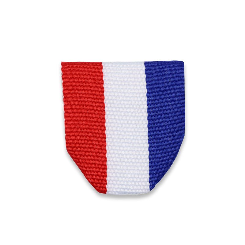 1-1/2 x 1-3/8 Inch Red, White, and Blue Pin Back Ribbon-Brooches & Lapel Pins-Lapel Pin Corner