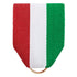1-1/2 x 1-3/8 Inch Red, White, and Green Pin Back Ribbon-Brooches & Lapel Pins-Lapel Pin Corner