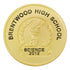 1-1/4 Inch Gold Hand with Torch Lapel Pin-Arc and Scroll Imprint Option (50 Min.)-Brooches & Lapel Pins-Lapel Pin Corner