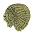 1-1/4 Inch Indian Head Mascot Antique Brass Pin-Brooches & Lapel Pins-Lapel Pin Corner