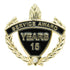 1-1/4 Inch "Service Award Years" with Rhinestone Enameled Lapel Pin-Brooches & Lapel Pins-Lapel Pin Corner
