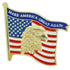 1 - 1/4 Inch Make America Great Again Eagle Flag Lapel Pin - Lapel Pin Corner