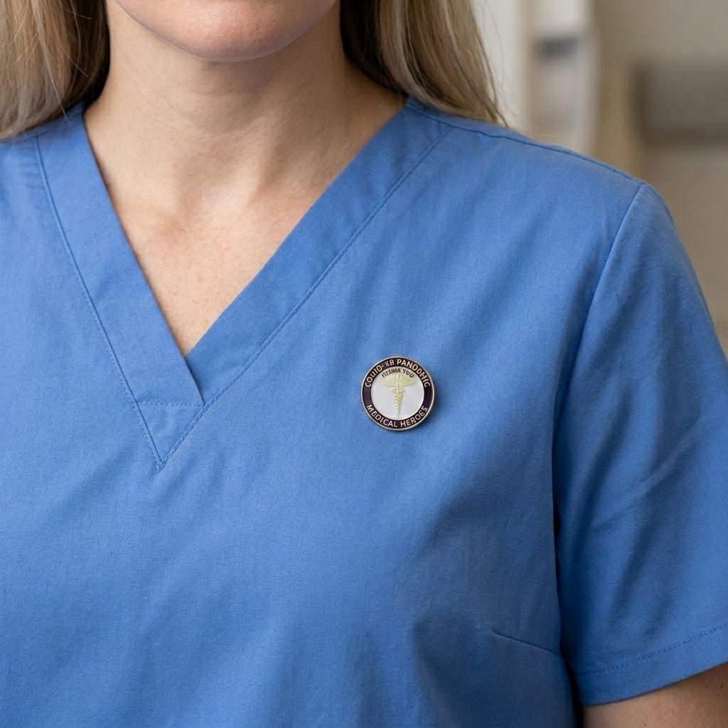 1-1/4 Inch Medical Heroes "Thank You" Lapel Pin - Lapel Pin Corner