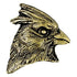 1-1/8 Inch Cardinal Mascot Antique Brass Pin-Brooches & Lapel Pins-Lapel Pin Corner