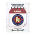 1-1/8 Inch April Employee of the Month Enameled Lapel Pin-Brooches & Lapel Pins-Lapel Pin Corner