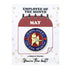 1-1/8 Inch May Employee of the Month Enameled Lapel Pin-Brooches & Lapel Pins-Lapel Pin Corner