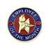 1-1/8 Inch Employee of the Month Enameled Lapel Pin-Brooches & Lapel Pins-Lapel Pin Corner