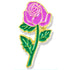 1-1/8 Inch Pink Rose with Green Stem Lapel Pin-Brooches & Lapel Pins-Lapel Pin Corner