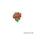 1-1/8 Inch Red Rose Flower Bouquet Lapel Pin-Brooches & Lapel Pins-Lapel Pin Corner