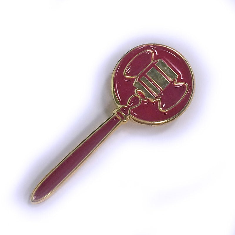 1 - 1/8 Inch Gavel Lapel Pin - Lapel Pin Corner