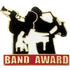 1 - 1/8 Inch Gold "Band Award" with Music Players Enameled Lapel Pin - Lapel Pin Corner