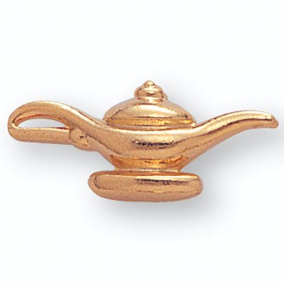 1 - 1/8 Inch Gold Lamp of Learning Lapel Pin - Lapel Pin Corner