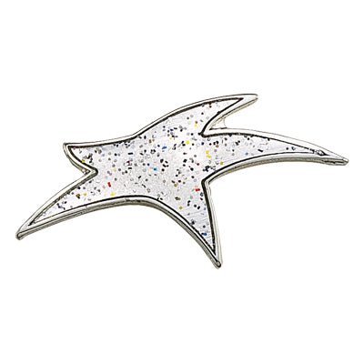 1 - 1/8 Inch Modern Silver Star Lapel Pin - Lapel Pin Corner