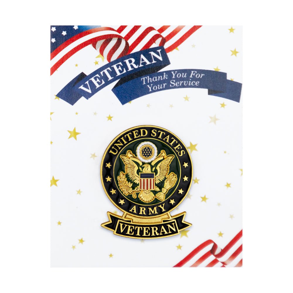 1-1/8 x 7/16 Inch U.S. Army Veteran Lapel Pin-Brooches & Lapel Pins-Lapel Pin Corner