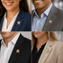 1-3/16 Inch 3D Risk Management Star Lapel Pin - Lapel Pin Corner