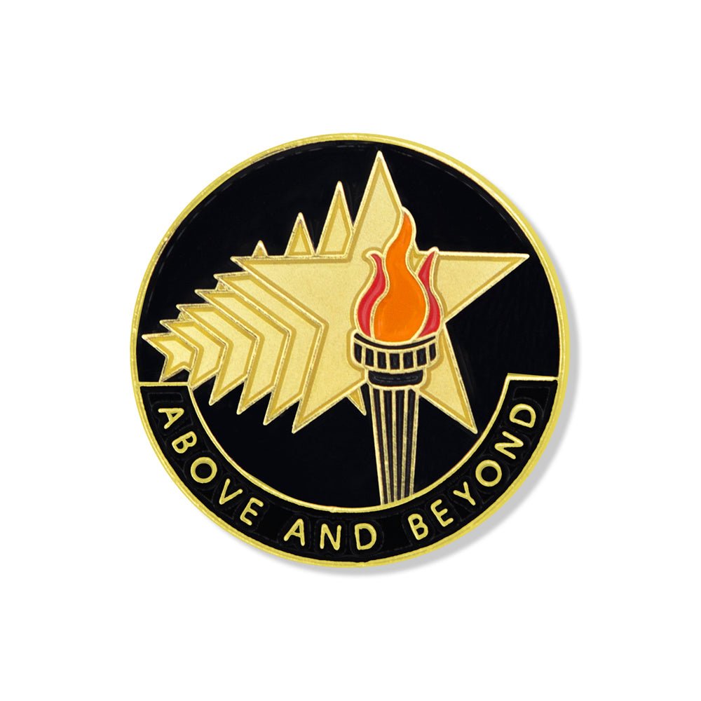 1 Inch Above and Beyond Lapel Pin-Brooches & Lapel Pins-Lapel Pin Corner