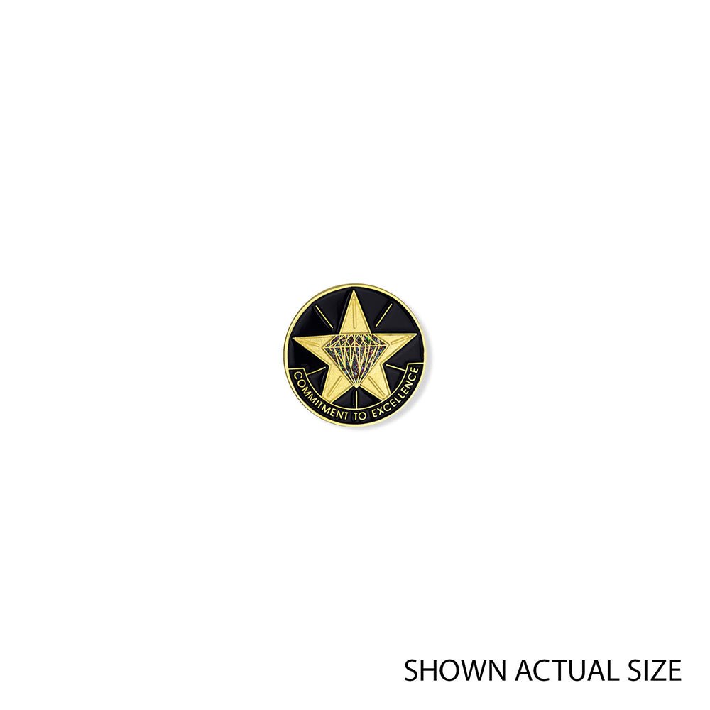 1 Inch Commitment to Excellence Lapel Pin-Brooches & Lapel Pins-Lapel Pin Corner