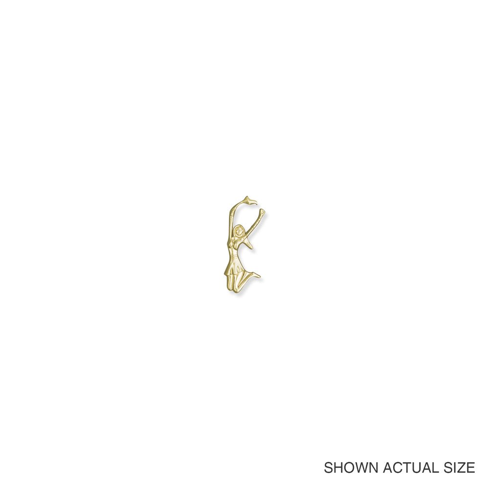 1 Inch Gold Cheerleader Chenille Pin-Brooches & Lapel Pins-Lapel Pin Corner