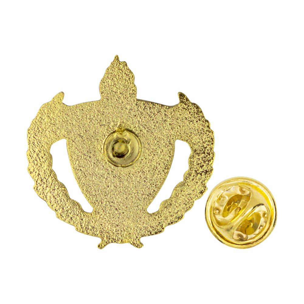 1 Inch Gold "Citizenship" with Lamp of Learning and Wreaths Enameled Lapel Pin-Brooches & Lapel Pins-Lapel Pin Corner