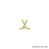 1 Inch Gold Cross Hockey Sticks Chenille Pin-Brooches & Lapel Pins-Lapel Pin Corner