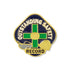 1 Inch Gold Enameled Outstanding Safety Record Lapel Pin-Brooches & Lapel Pins-Lapel Pin Corner