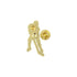 1 Inch Gold Ice Hockey Chenille Pin-Brooches & Lapel Pins-Lapel Pin Corner