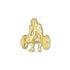 1 Inch Gold Weightlifting Chenille Pin-Brooches & Lapel Pins-Lapel Pin Corner