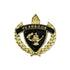1 Inch Gold "Yearbook" with Lamp of Learning and Wreaths Enameled Lapel Pin-Lapel Pin Corner