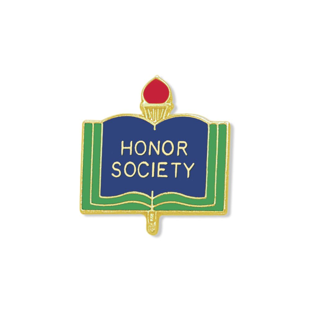 1 Inch Honor Society Enameled Lapel Pin-Brooches & Lapel Pins-Lapel Pin Corner