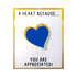 1 Inch Modern Sparkled Enameled Heart with Gold Border Lapel Pin-Customized Print-Brooches & Lapel Pins-Lapel Pin Corner