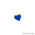 1 Inch Modern Sparkled Enameled Heart with Gold Border Lapel Pin-Customized Print-Brooches & Lapel Pins-Lapel Pin Corner