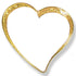 1 Inch Modern Sparkled Enameled Heart with Gold Border Lapel Pin-Customized Print-Brooches & Lapel Pins-Lapel Pin Corner
