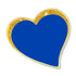 1 Inch Modern Sparkled Enameled Heart with Gold Border Lapel Pin-Customized Print-Brooches & Lapel Pins-Lapel Pin Corner