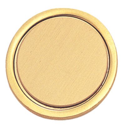 1 Inch Round Satin Brass Brooche Lapel Pin with Saftey Clutch-Brooches & Lapel Pins-Lapel Pin Corner