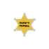 1 Inch "Safety Patrol" Star Enameled Lapel Pin-Brooches & Lapel Pins-Lapel Pin Corner
