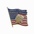 1 Inch American Flag Lapel Pin "Land of the Free Because of the Brave" - Lapel Pin Corner