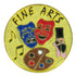 1 Inch Gold "Fine Arts" Enameled Lapel Pin - Lapel Pin Corner