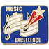 1 Inch Gold "Music Excellence" Enameled Lapel Pin - Lapel Pin Corner